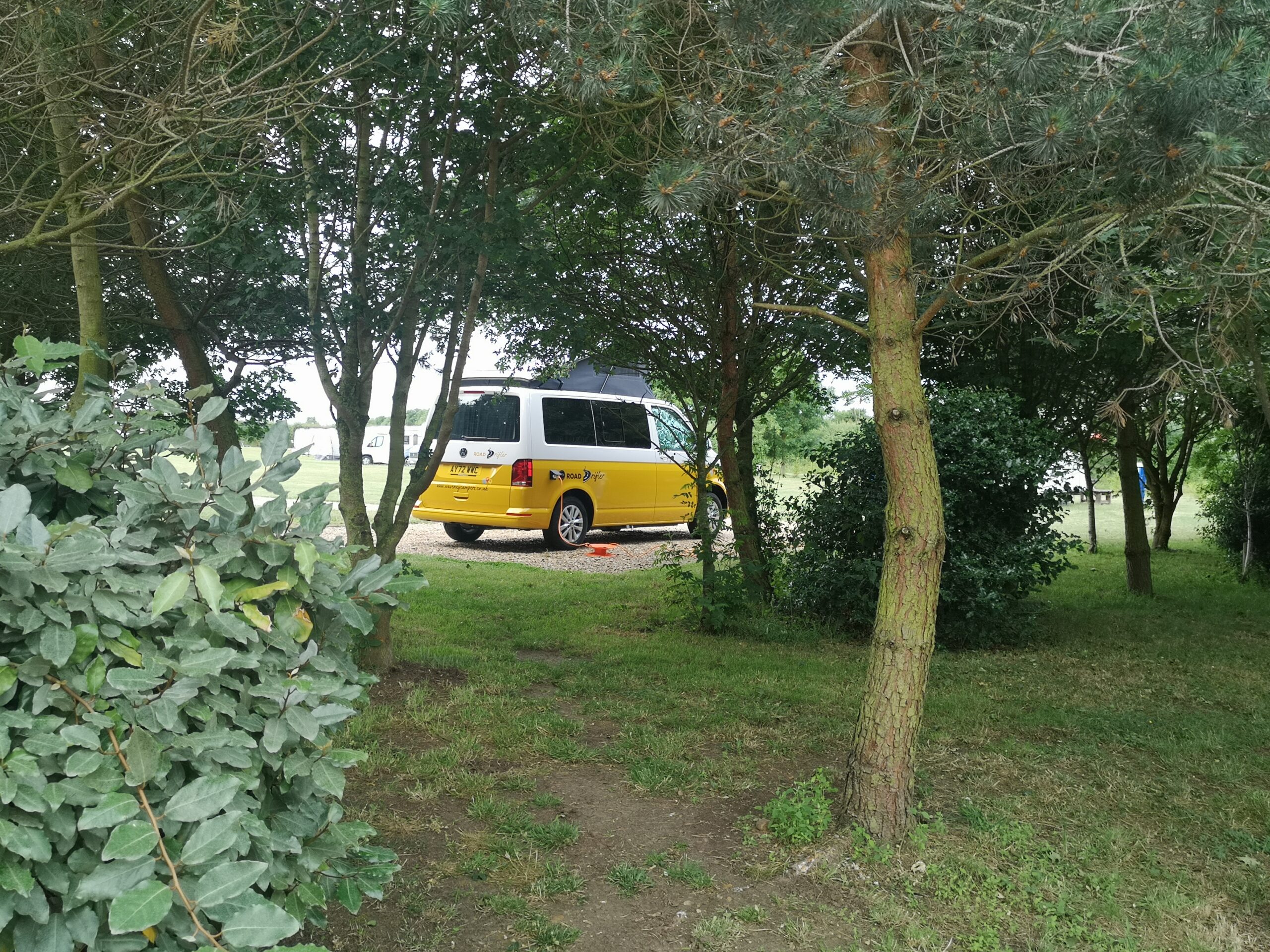 road drifter 4 van parked up in the woods