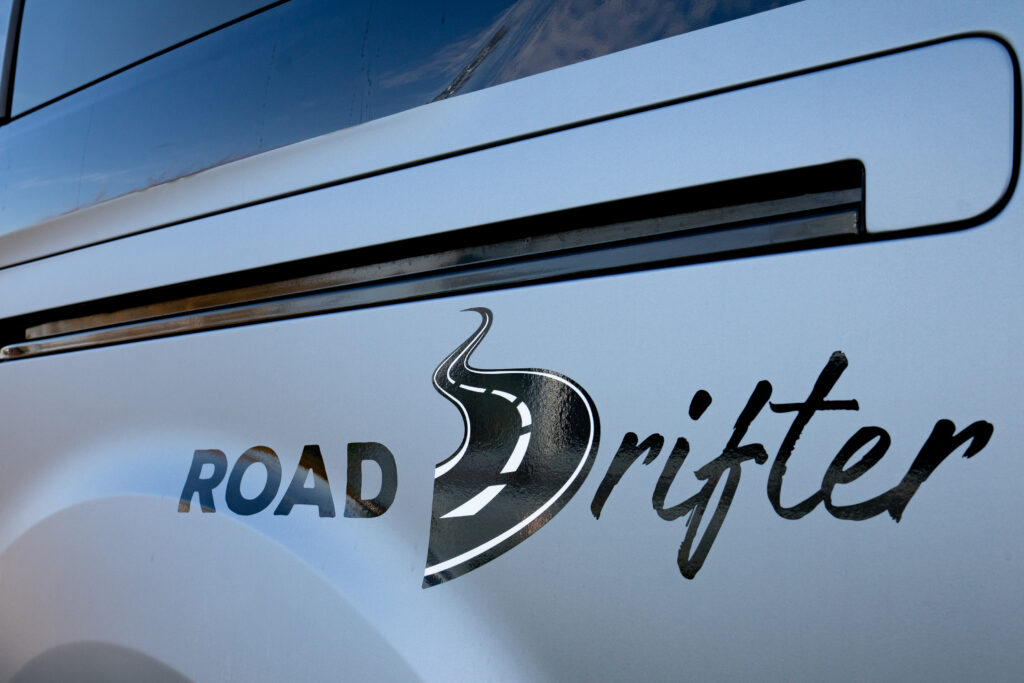Road Drifter Rentals. Campervan Hire in Norwich. Photography of the Road Drifter Rentals Logo by Blanc Creative, Commercial Photography and Video Production Norwich